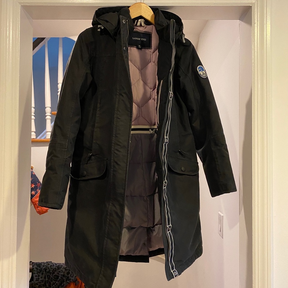 Black Lands End Expedition Down Insulated Coat XS